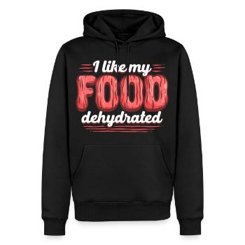 Bœuf séché comme ma nourriture déshydratée - Sweat à capuche Premium bio Homme - noir - Devant - Nico (187cm)