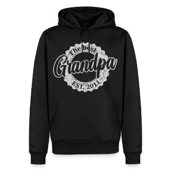 Le meilleur grand-père depuis 2011 - Sweat à capuche Premium bio Homme - noir - Devant - Nico (187cm)
