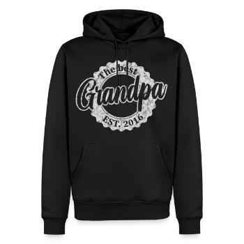 The Best Grandpa since 2016 - Men’s Premium Organic Hoodie - black - Front - Nico (187cm)