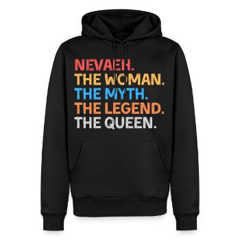 Nevaeh Die Frau Der Mythos Die Legende Die Königin - Männer Premium Bio Hoodie - Schwarz - Vorne - Nico (187cm)