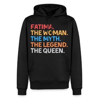 Fatima Die Frau Der Mythos Die Legende Die Königin - Männer Premium Bio Hoodie - Schwarz - Vorne - Nico (187cm)