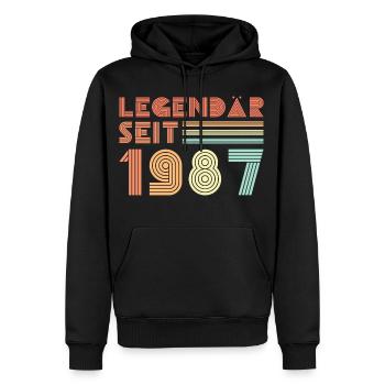 35 Geburtstag - Männer Premium Bio Hoodie - Schwarz - Vorne - Nico (187cm)