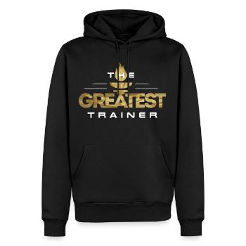 Der beste Trainer - Männer Premium Bio Hoodie - Schwarz - Vorne - Nico (187cm)