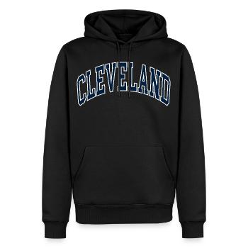 Cleveland - Sweat à capuche Premium bio Homme - noir - Devant - Nico (187cm)