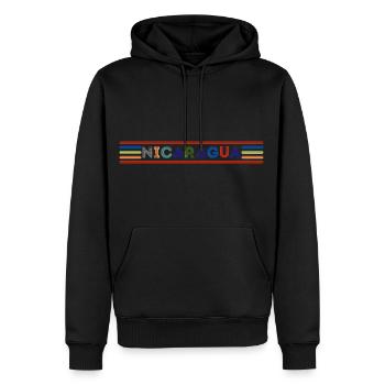 NICARAGUA - Männer Premium Bio Hoodie - Schwarz - Vorne - Nico (187cm)