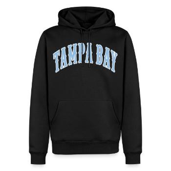 Tampa Bay - Männer Premium Bio Hoodie - Schwarz - Vorne - Nico (187cm)