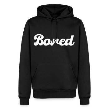 Bored - Men’s Premium Organic Hoodie - black - Front - Nico (187cm)