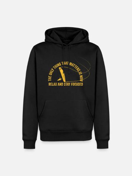 Relax and stay focused - Männer Premium Bio Hoodie - Schwarz
