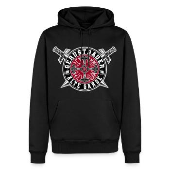 Gerüstbauer Alte Garde - Männer Premium Bio Hoodie - Schwarz - Vorne - Nico (187cm)