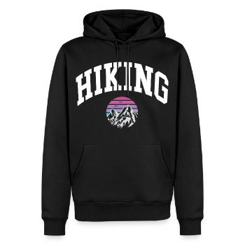 Wandern - Männer Premium Bio Hoodie - Schwarz - Vorne - Nico (187cm)