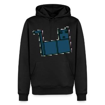 CAT DEUX - Sweat à capuche Premium bio Homme - noir - Devant - Nico (187cm)