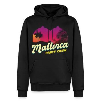 Mallorca Party Crew Malle Party feiern Alkohol - Männer Premium Bio Hoodie - Schwarz - Vorne - Nico (187cm)