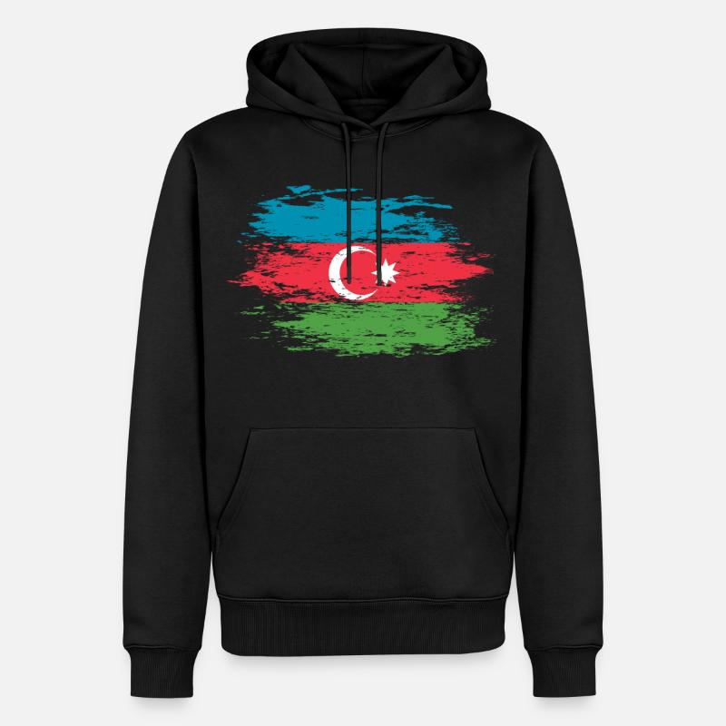 Azerbaïdjan utilisé - Sweat à capuche Premium bio Homme - noir