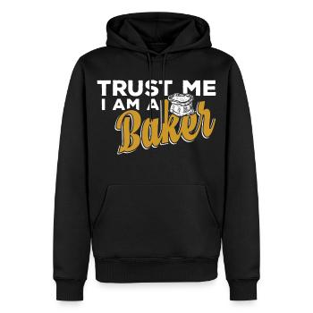 Bäcker backen - Männer Premium Bio Hoodie - Schwarz - Vorne - Nico (187cm)