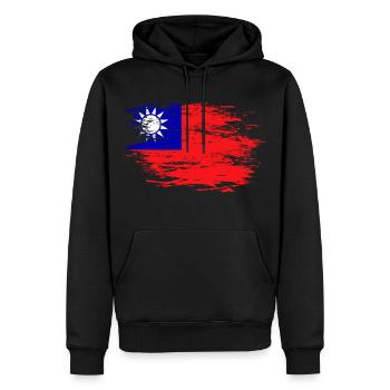 Taiwan Flag Flag - Men’s Premium Organic Hoodie - black - Front - Nico (187cm)