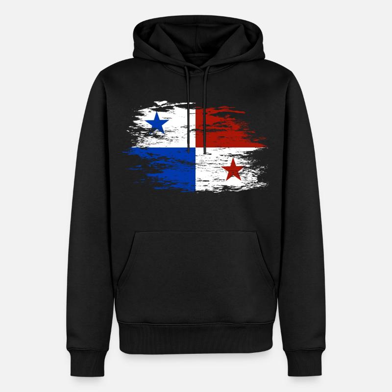 Drapeau du Panama utilisé - Sweat à capuche Premium bio Homme - noir