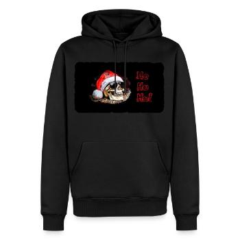 HoHoHo - Männer Premium Bio Hoodie - Schwarz - Vorne - Nico (187cm)