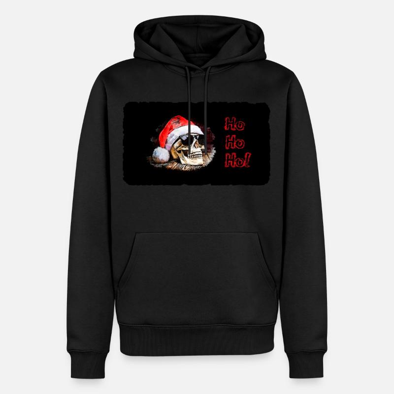 HoHoHo - Männer Premium Bio Hoodie - Schwarz