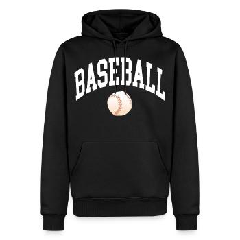 Baseball - Männer Premium Bio Hoodie - Schwarz - Vorne - Nico (187cm)