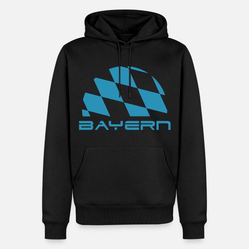 Bavière police de drapeau - Sweat à capuche Premium bio Homme - noir