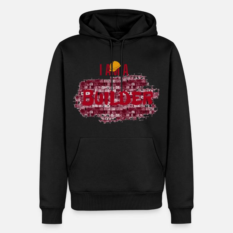 Je suis constructeur, construction - Sweat à capuche Premium bio Homme - noir