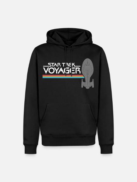 Star Trek Voyager Regenbogen Logo - Men’s Premium Organic Hoodie - black