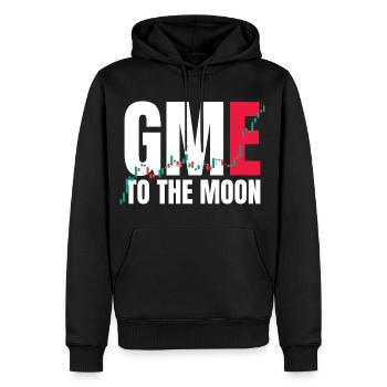 Gamestop To The Moon GME Stock Meme stock - Men’s Premium Organic Hoodie - black - Front - Nico (187cm)
