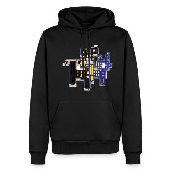 CAT QUATORZE - Sweat à capuche Premium bio Homme - noir - Devant - Nico (187cm)