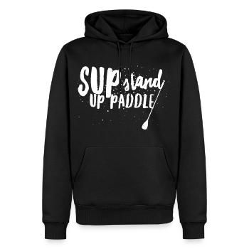 Paddleboarding Sup Stand - Men’s Premium Organic Hoodie - black - Front - Nico (187cm)