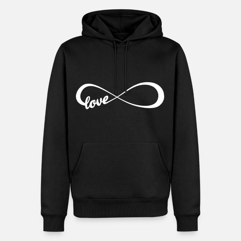 Unendliche Liebe - Männer Premium Bio Hoodie - Schwarz