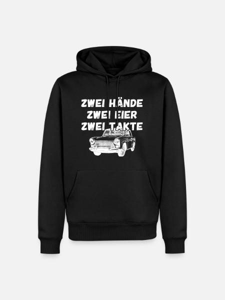  Zwei Hände Zwei Eier Zwei Takte Spruch - Männer Premium Bio Hoodie - Schwarz