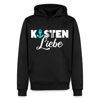 Küsten Liebe Anker Meer - Männer Premium Bio Hoodie - Schwarz - Vorne - Nico (187cm)