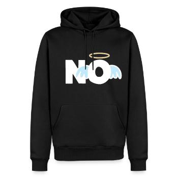 NO Unschuldig Spaß Humor - Männer Premium Bio Hoodie - Schwarz - Vorne - Nico (187cm)