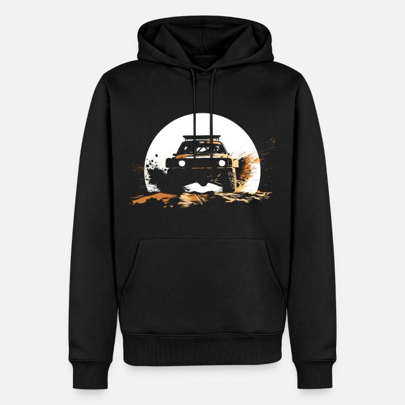 Desert Rallye - Männer Premium Bio Hoodie - Schwarz