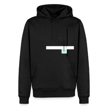 Équilibre géométrique - Sweat à capuche Premium bio Homme - noir - Devant - Nico (187cm)