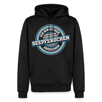 Seepferdchen Kinder schwimmen Abzeichen - Männer Premium Bio Hoodie - Schwarz - Vorne - Nico (187cm)