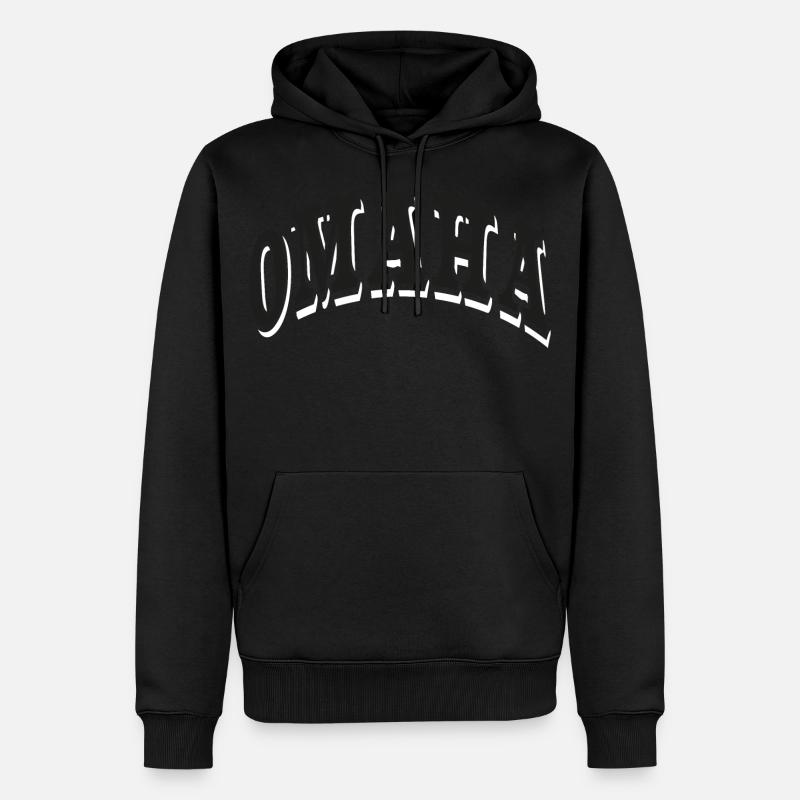 Omaha - Männer Premium Bio Hoodie - Schwarz