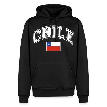 Chile Flagge - Männer Premium Bio Hoodie - Schwarz - Vorne - Nico (187cm)