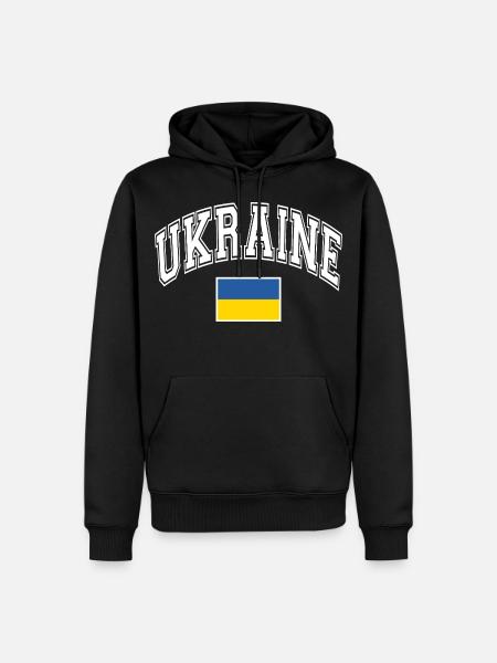 Ukraine Flag - Men’s Premium Organic Hoodie - black