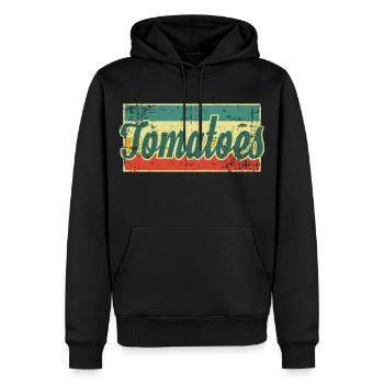 Tomates - Sweat à capuche Premium bio Homme - noir - Devant - Nico (187cm)