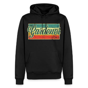 Gärtner - Männer Premium Bio Hoodie - Schwarz - Vorne - Nico (187cm)