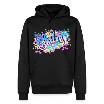 Skier - Sweat à capuche Premium bio Homme - noir - Devant - Nico (187cm)