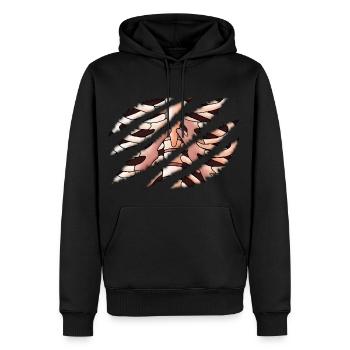 Skeleton Blow - Men’s Premium Organic Hoodie - black - Front - Nico (187cm)
