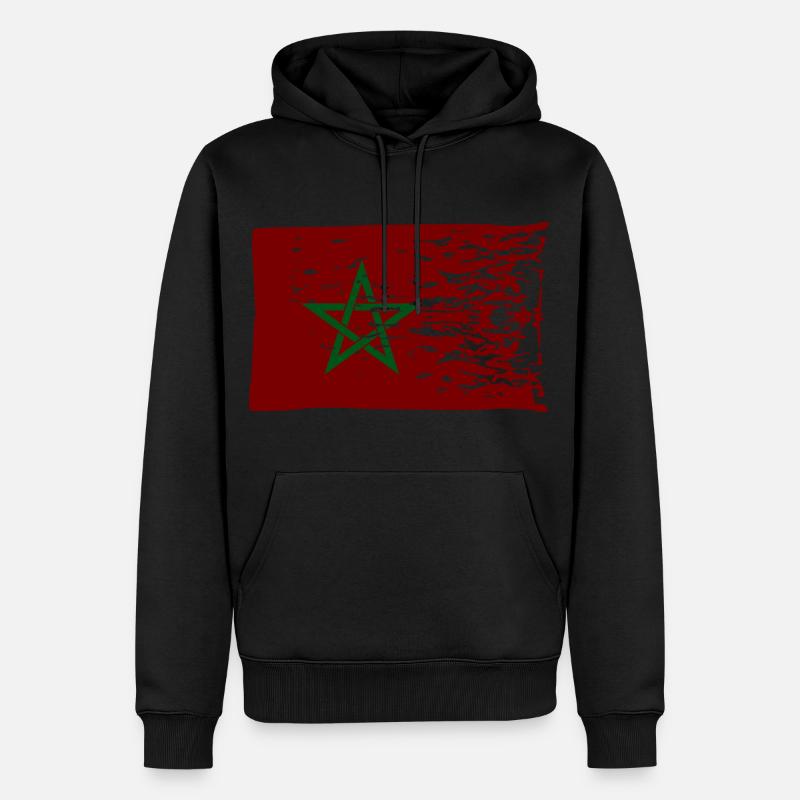 Drapeau Marocain Maroc Les Marocains - Sweat à capuche Premium bio Homme - noir