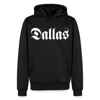 Dallas - Sweat à capuche Premium bio Homme - noir - Devant - Nico (187cm)