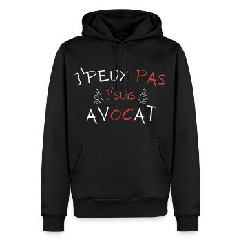 J'peux pas j'ai Avocat - Sweat à capuche Premium bio Homme - noir - Devant - Nico (187cm)