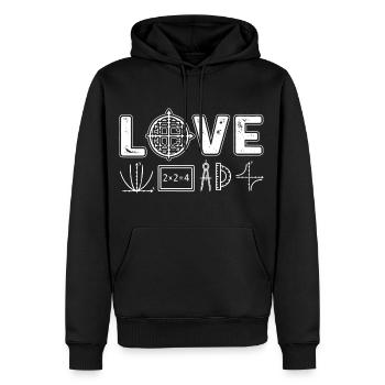 Math Teacher Math Teacher Love - Men’s Premium Organic Hoodie - black - Front - Nico (187cm)