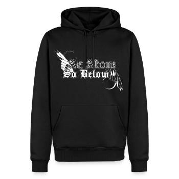 Wie oben, so unten, Solve et Coagula - Männer Premium Bio Hoodie - Schwarz - Vorne - Nico (187cm)
