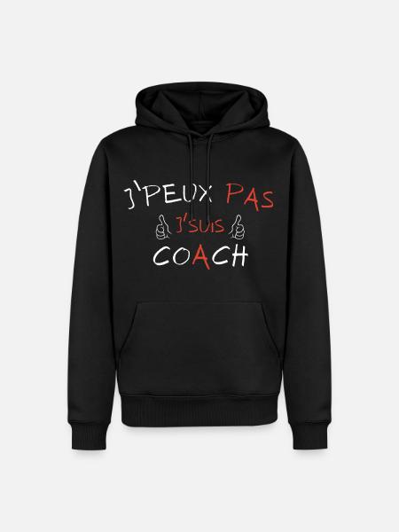 I can't I'm a Coach - Men’s Premium Organic Hoodie - black
