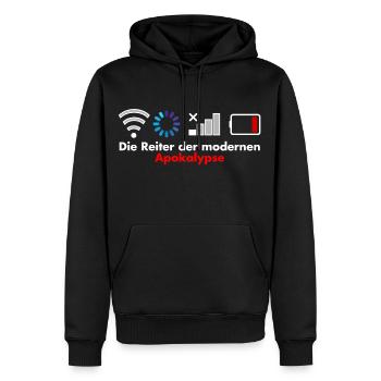 Reiter der modernen Apokalypse Geschenk nerd wlan - Männer Premium Bio Hoodie - Schwarz - Vorne - Nico (187cm)